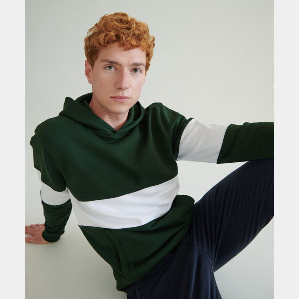 Heavyweight panelled hoodie Thumbnail