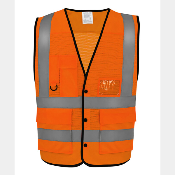 Hi-vis superior open mesh button waistcoat (HVW860) Thumbnail