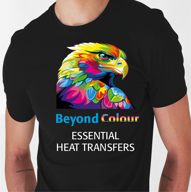 Essential DTF transfer is suitable for cotton, poly/cotton garments.